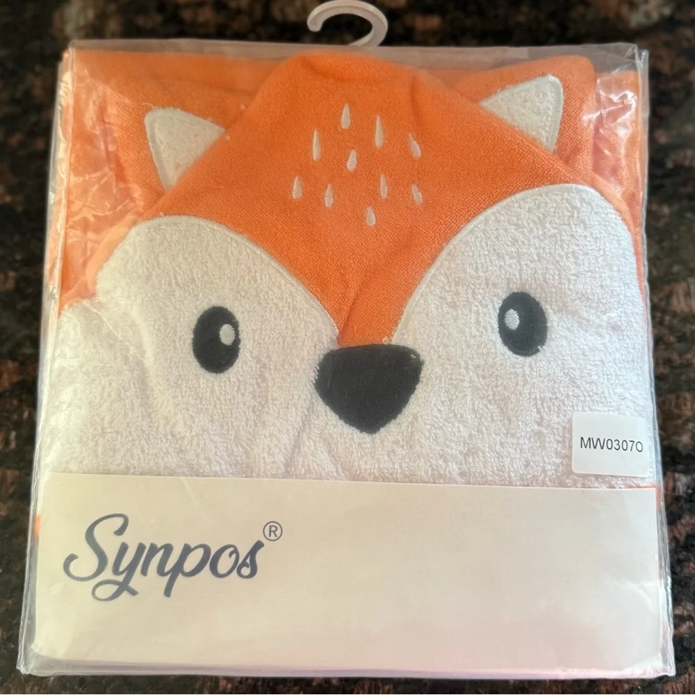 New Fox Baby Hooded 6 Pc Towel Set